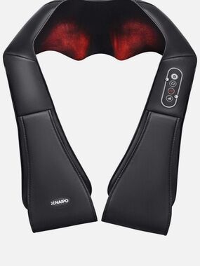Naipo Shiatsu Back and Neck Massager with Heat Deep Kneading Massage for Neck